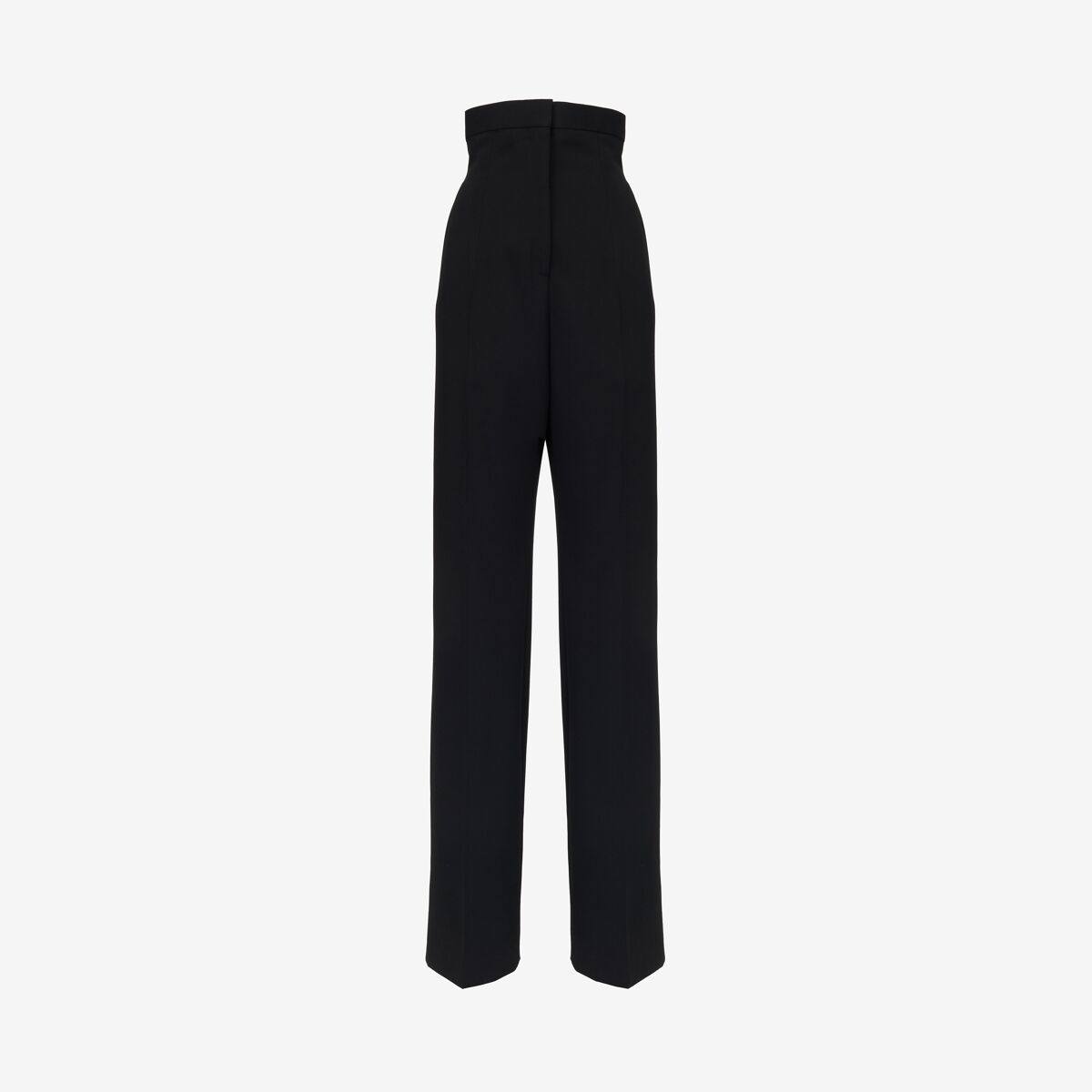 Alexander McQueen Women's Black Corset High-waisted Trousers - 10 (Wool)